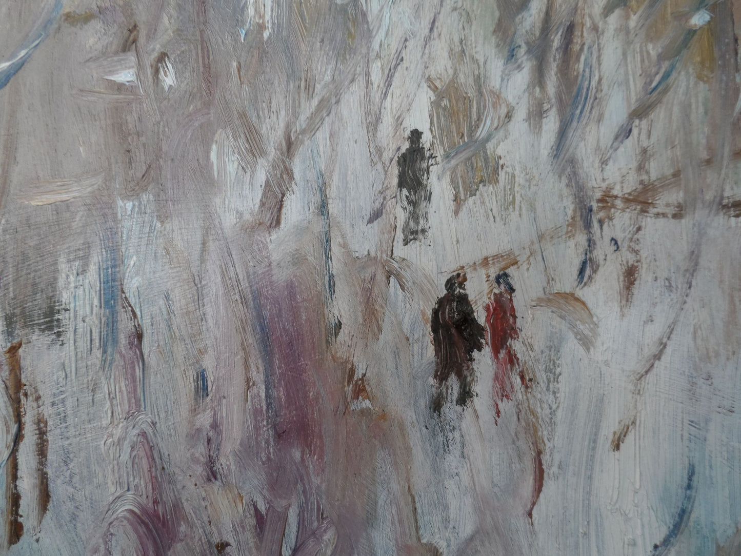 Oil painting snow