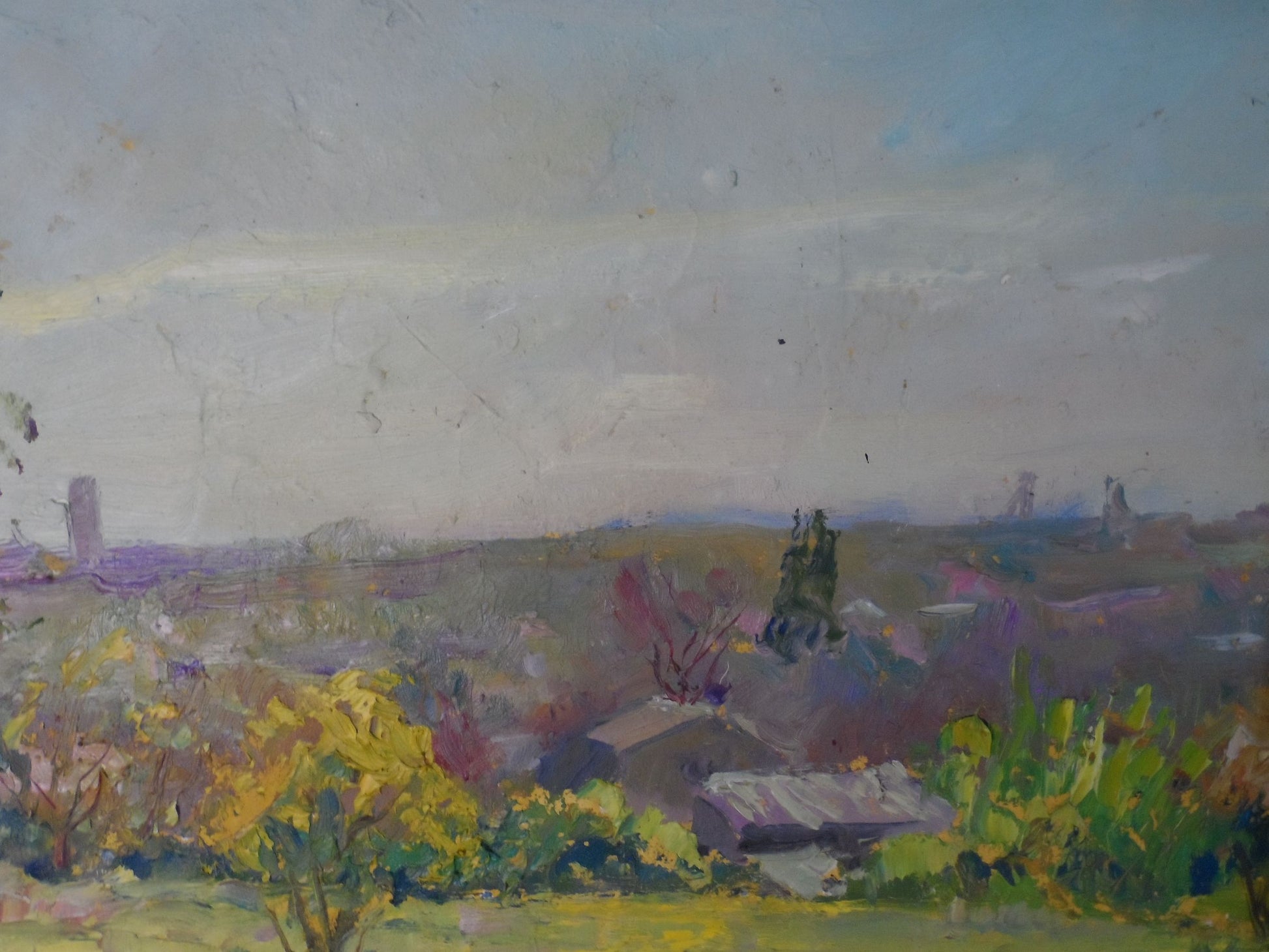 Oil painting Spring countryside