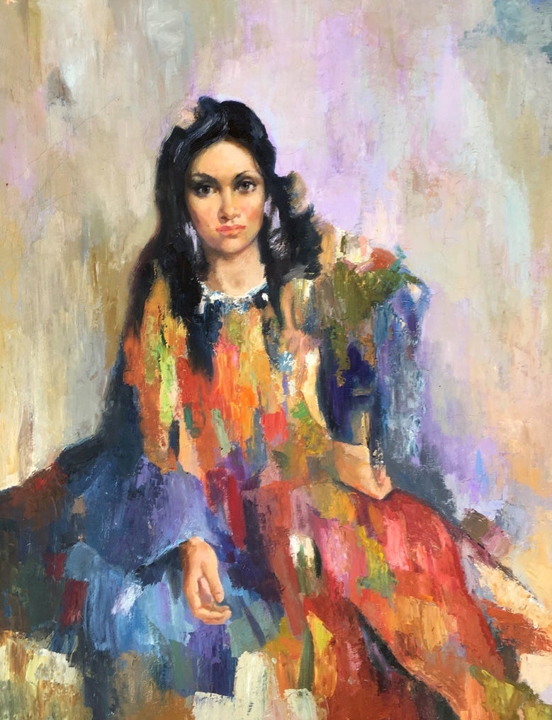 Vibrant impressionistic oil painting of Gypsy by Serdyuk Boris Petrovich