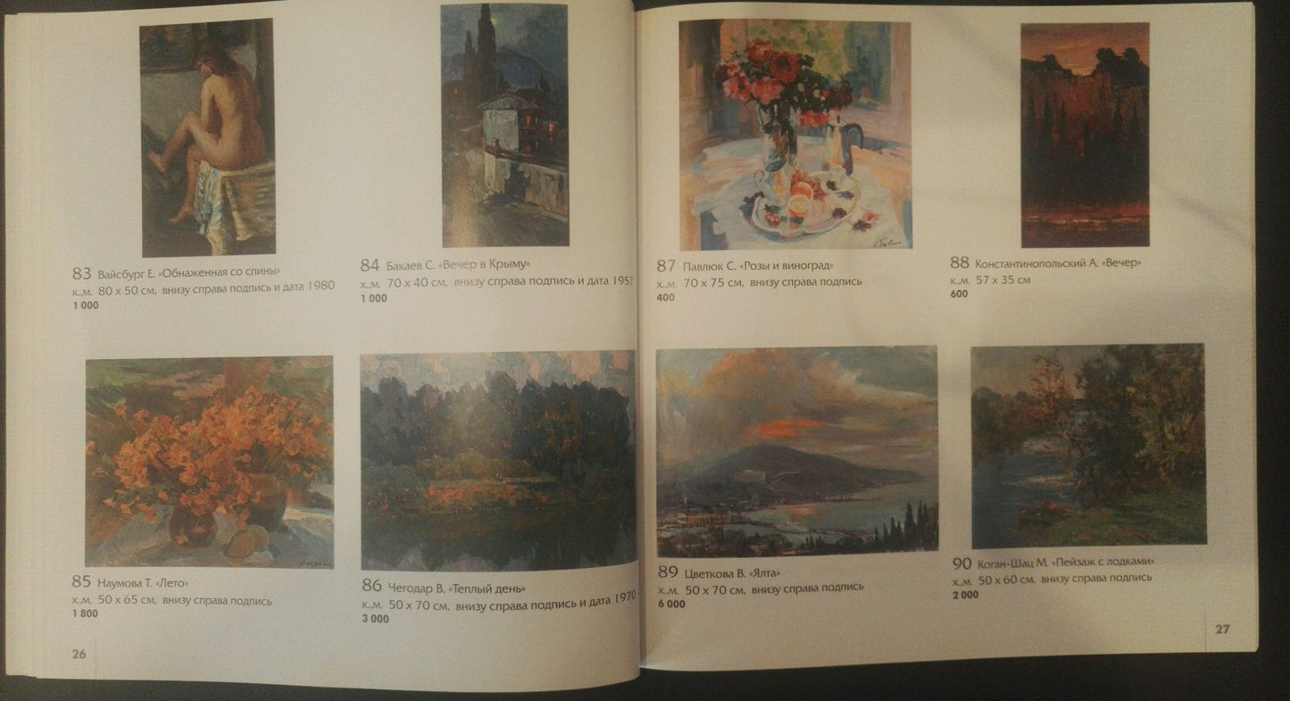 Oil painting Portrait of a Girl by Vaysburg Yefim Yefimovich in art catalog spread