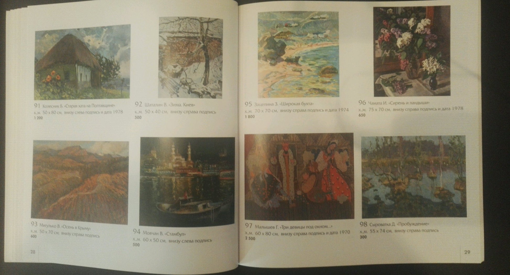 Oil painting Awakening by Syrovatka Dmitry Matveevich in open book with R. labels