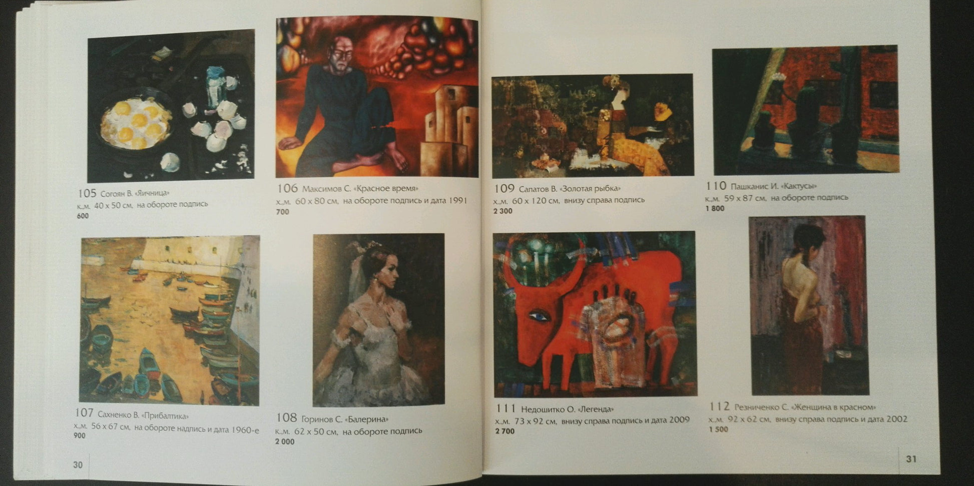 Oil painting catalog page with Portrait of a Girl by Sergey Reznichenko