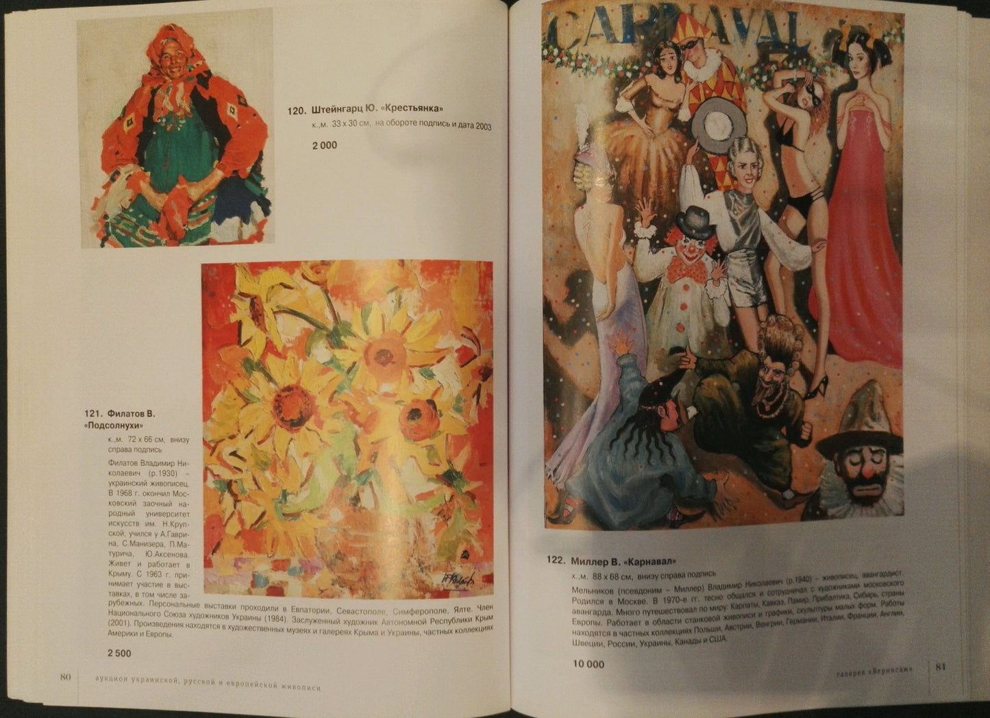 Oil painting Carnival by Vladimir Nikolaevich Miller, vibrant yellow orange strokes