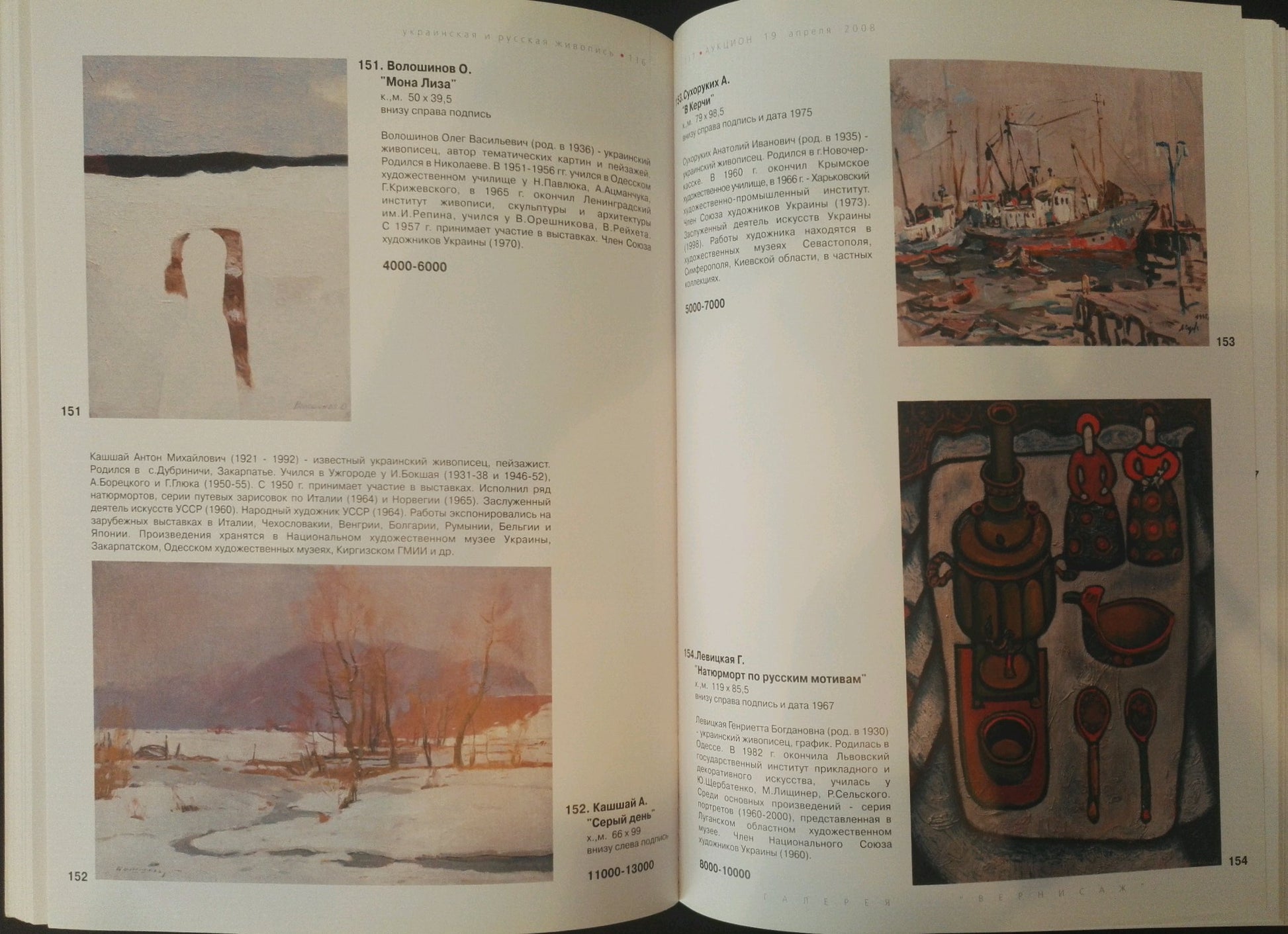 Oil painting Force by Voloshinov Oleg Vasilievich art catalog page