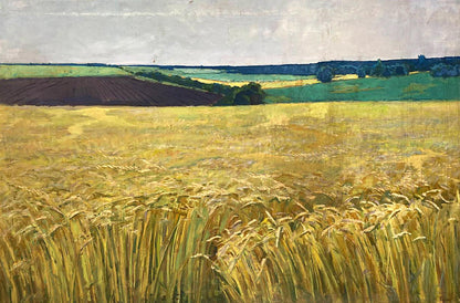 Oil painting of golden Ukrainian wheat fields by Pavlyuk Nikolay Artemovich