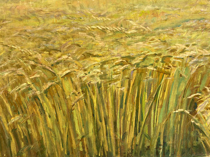 Vibrant impressionistic oil painting of Ukrainian golden wheat fields by Pavlyuk Nikolay Artemovich