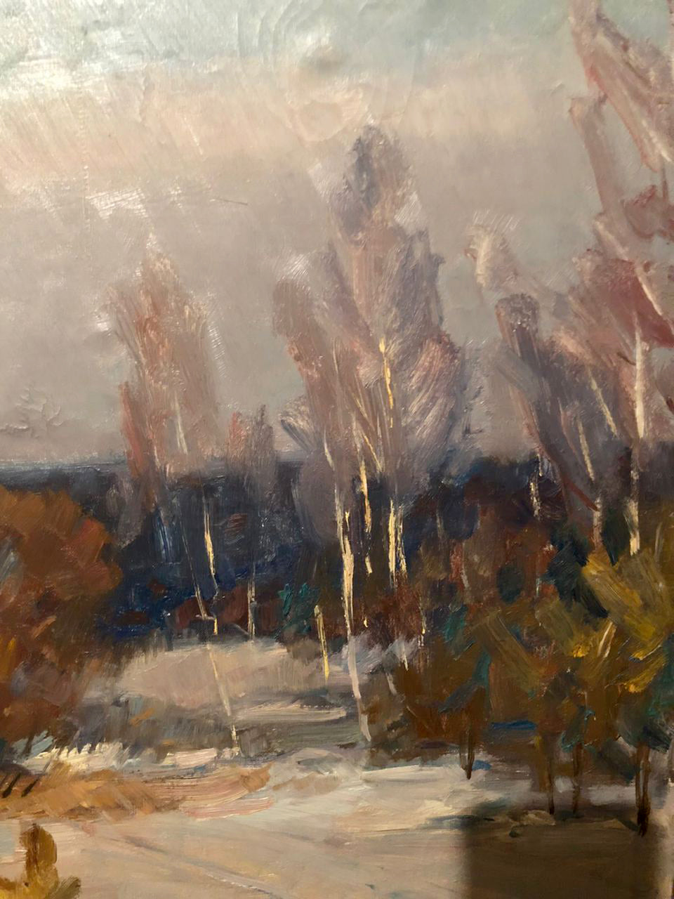 Oil painting of wintry landscape by Petrashevsky Stanislav Vasilievich