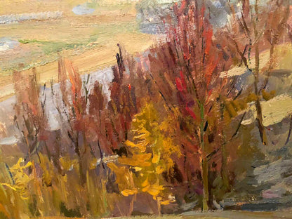 Vibrant autumn oil painting Last snow by Kogan-Shats Matvey Borisovich
