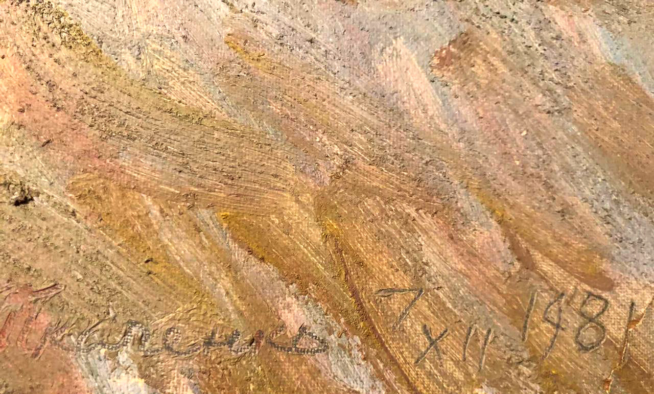 Oil painting seascape by Tkachenko Evgeniy Nikolaevich in earthy tones