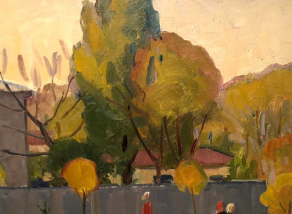 Oil painting Autumn soon by Khrustalenko Nikolai Alexandrovich vibrant autumn tree