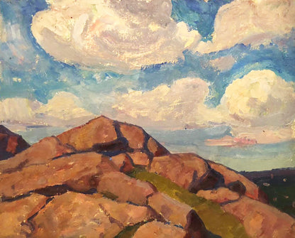 Oil painting of rocky landscape by Khrustalenko Nikolai Alexandrovich