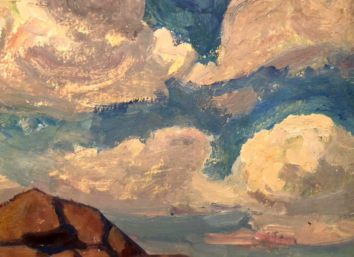 Oil painting of rocky landscape by Khrustalenko Nikolai Alexandrovich