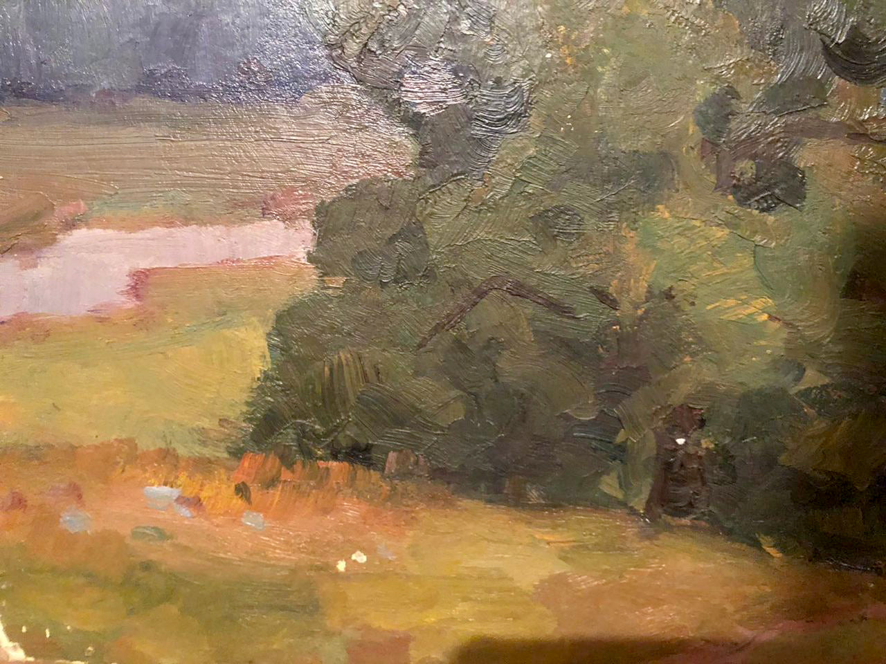 Impasto oil painting of summer landscape by Khrustalenko Nikolai Alexandrovich