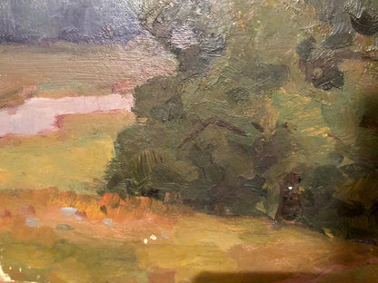 Impasto oil painting of summer landscape by Khrustalenko Nikolai Alexandrovich