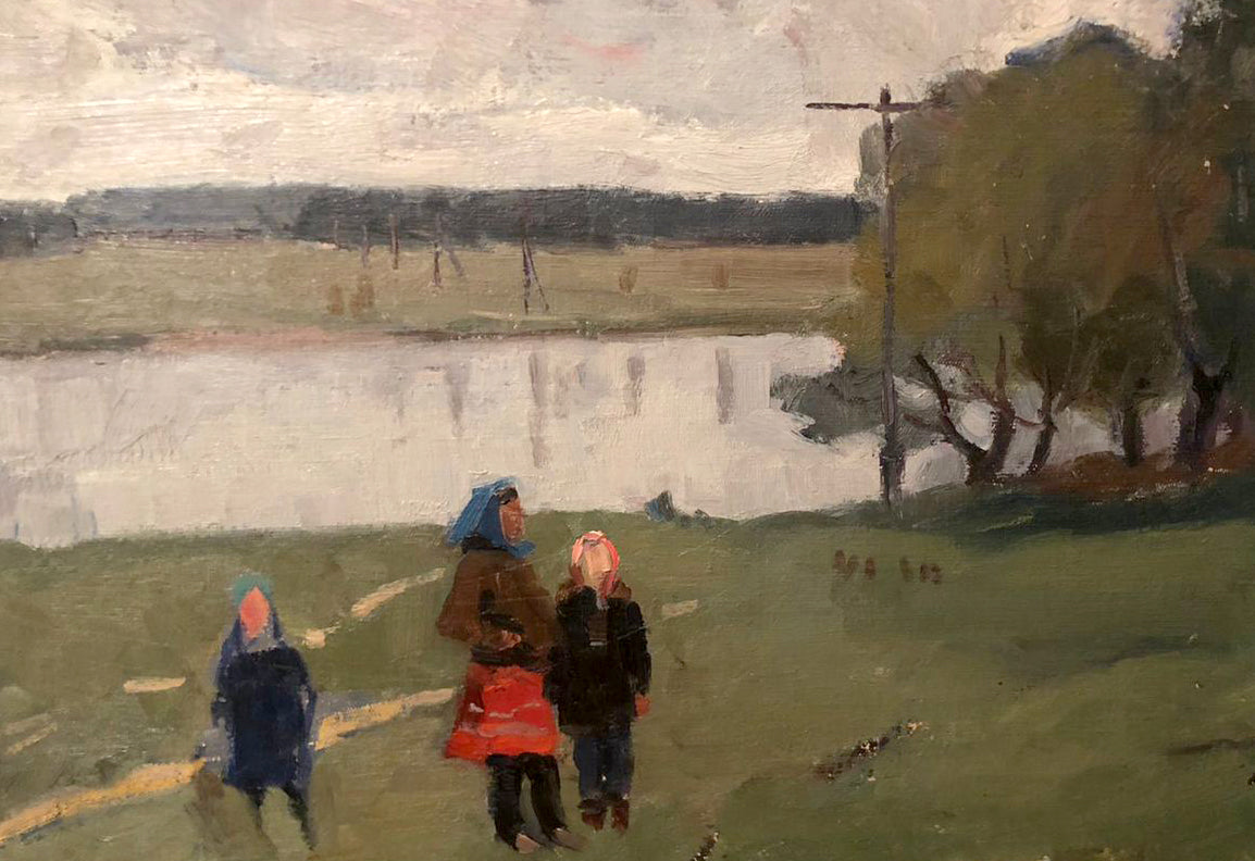 Impressionistic oil painting Its a nasty day by Khrustalenko Nikolai Alexandrovich