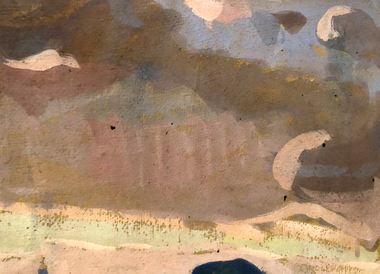 Oil painting Before the Rain by Khrustalenko Nikolai Alexandrovich in earthy tones