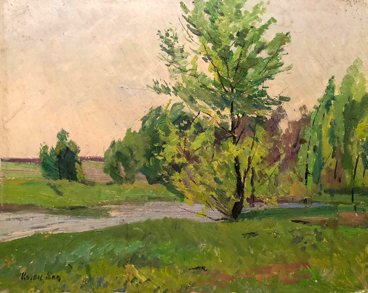 Vibrant impressionistic oil painting Summer day by Kogan-Shats Matvey Borisovich