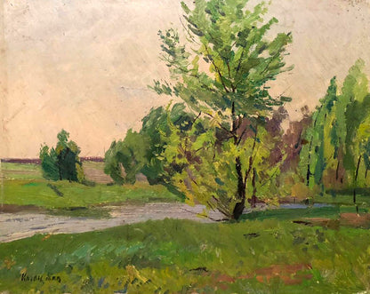 Vibrant impressionistic oil painting Summer day by Kogan-Shats Matvey Borisovich