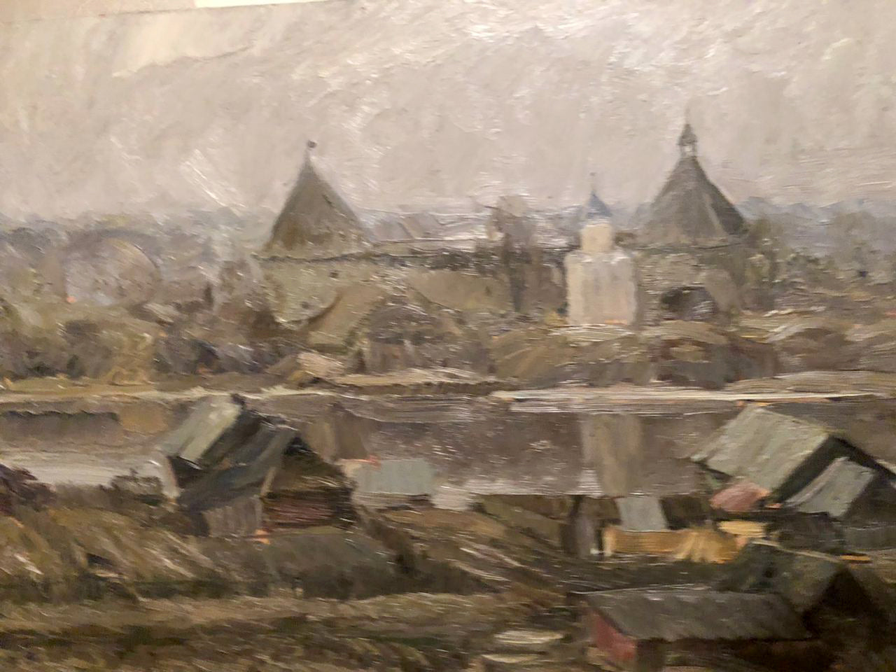 Oil painting of Volkhov village by Zhezher Anatoly Mikhailovich