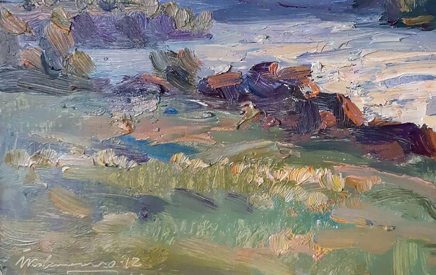 Oil Painting River Nature Landscape 