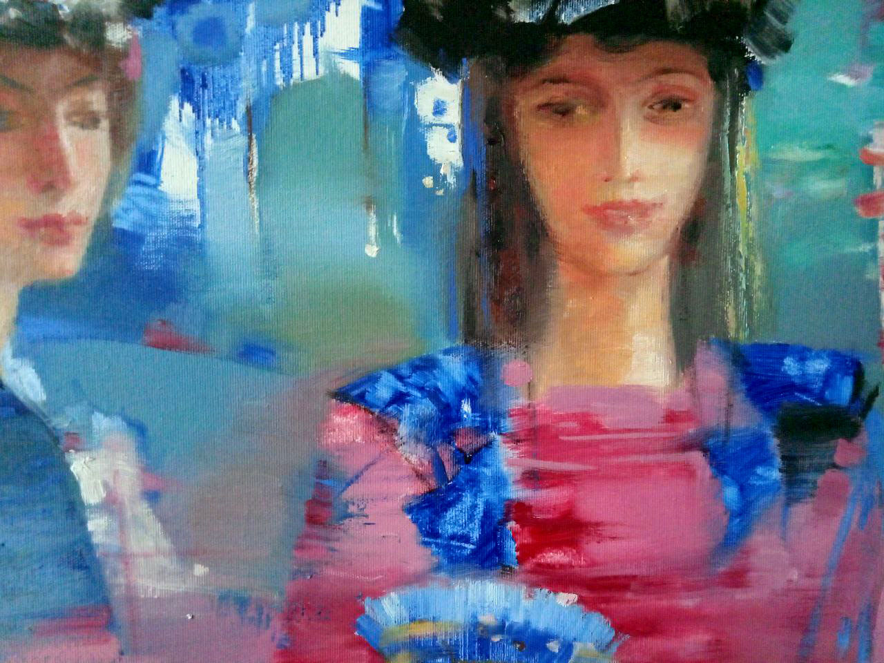 Vibrant abstract oil painting Carnival by Anatoly Borisovich Tarabanov