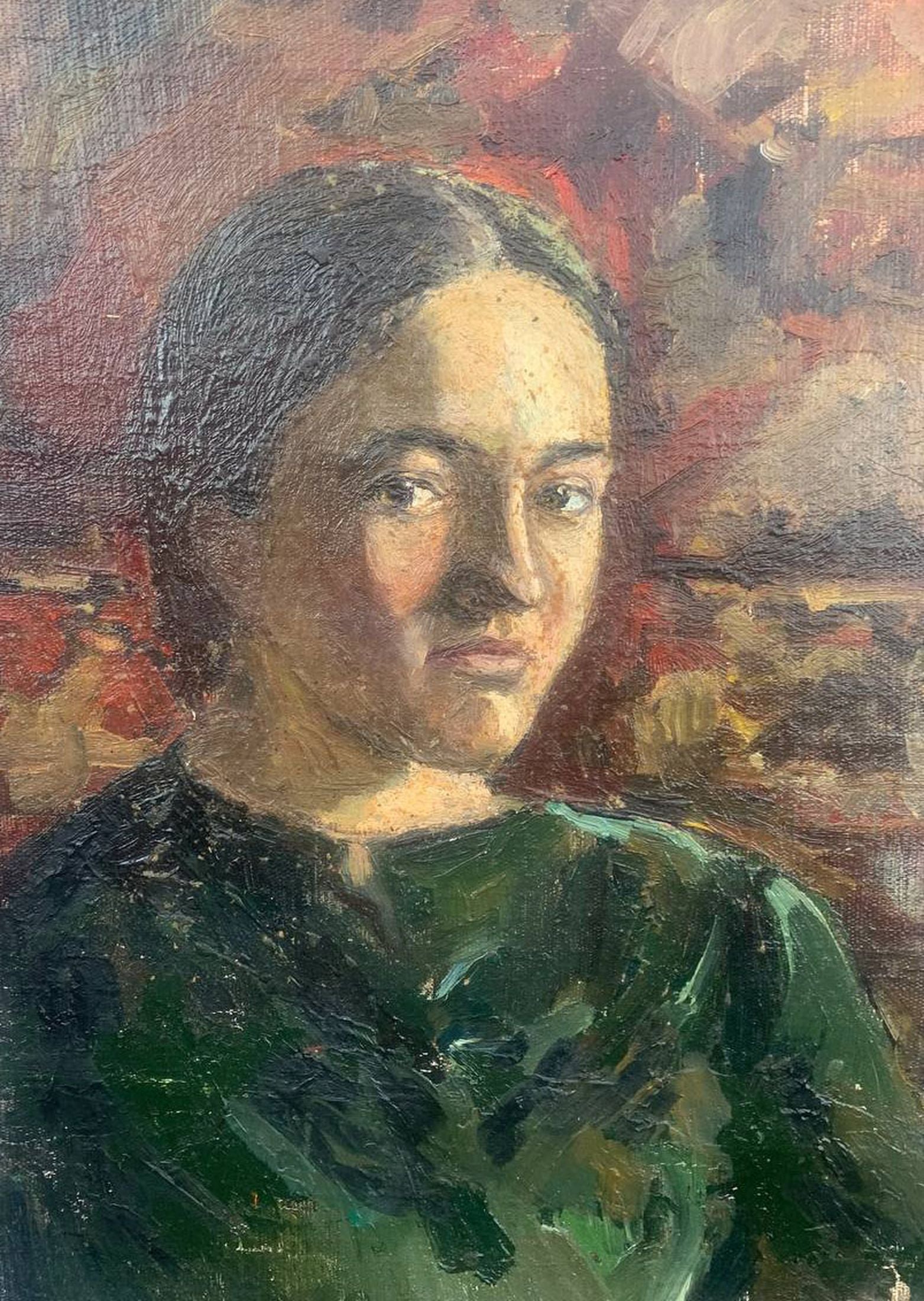 Oil painting My Mona Lisa by Irina Palashchenko portrait