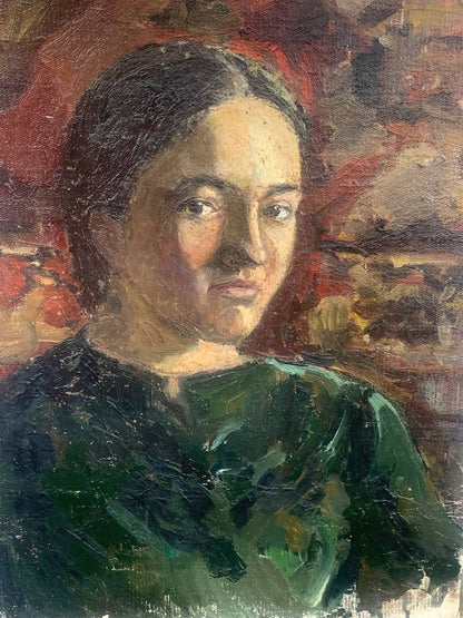 Oil painting My Mona Lisa portrait by Irina Palashchenko