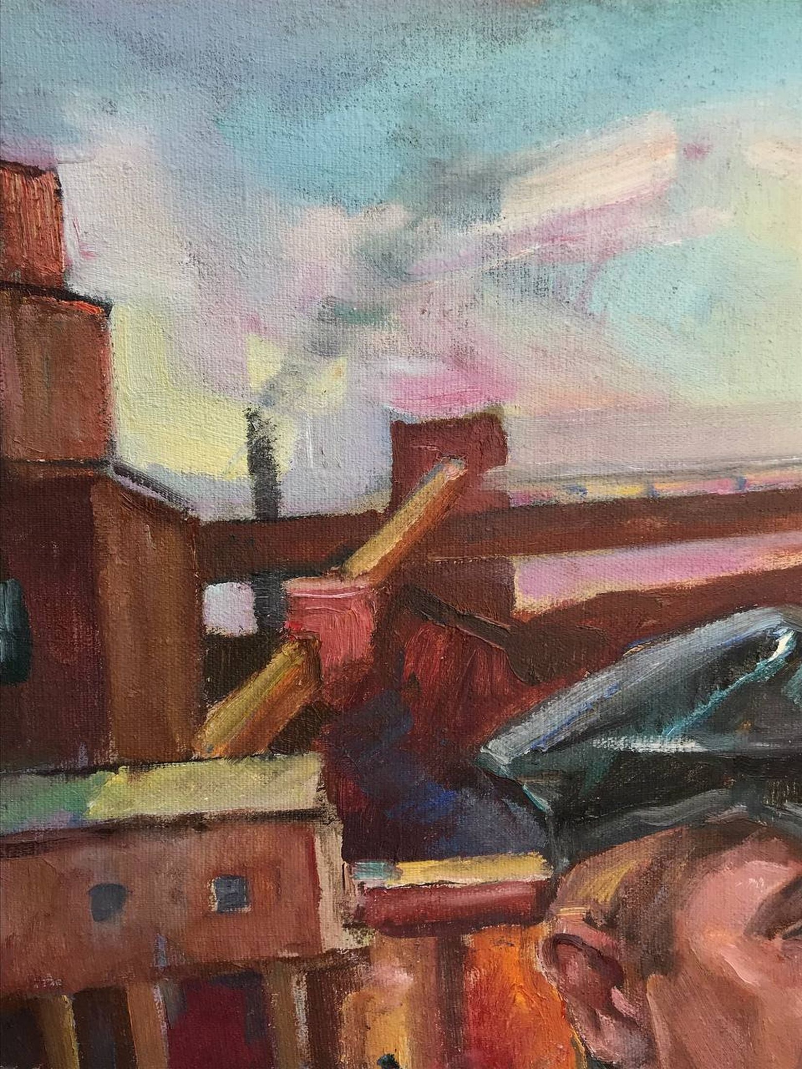 After the watch, Mishurovsky V portrays the moment in this oil painting