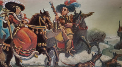 Oil painting Departure for Hunting by Litvinov Daniil Olegovich