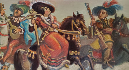 Oil painting Departure for Hunting by Litvinov Daniil Olegovich