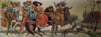 Oil painting Departure for hunting by Litvinov Daniil Olegovich