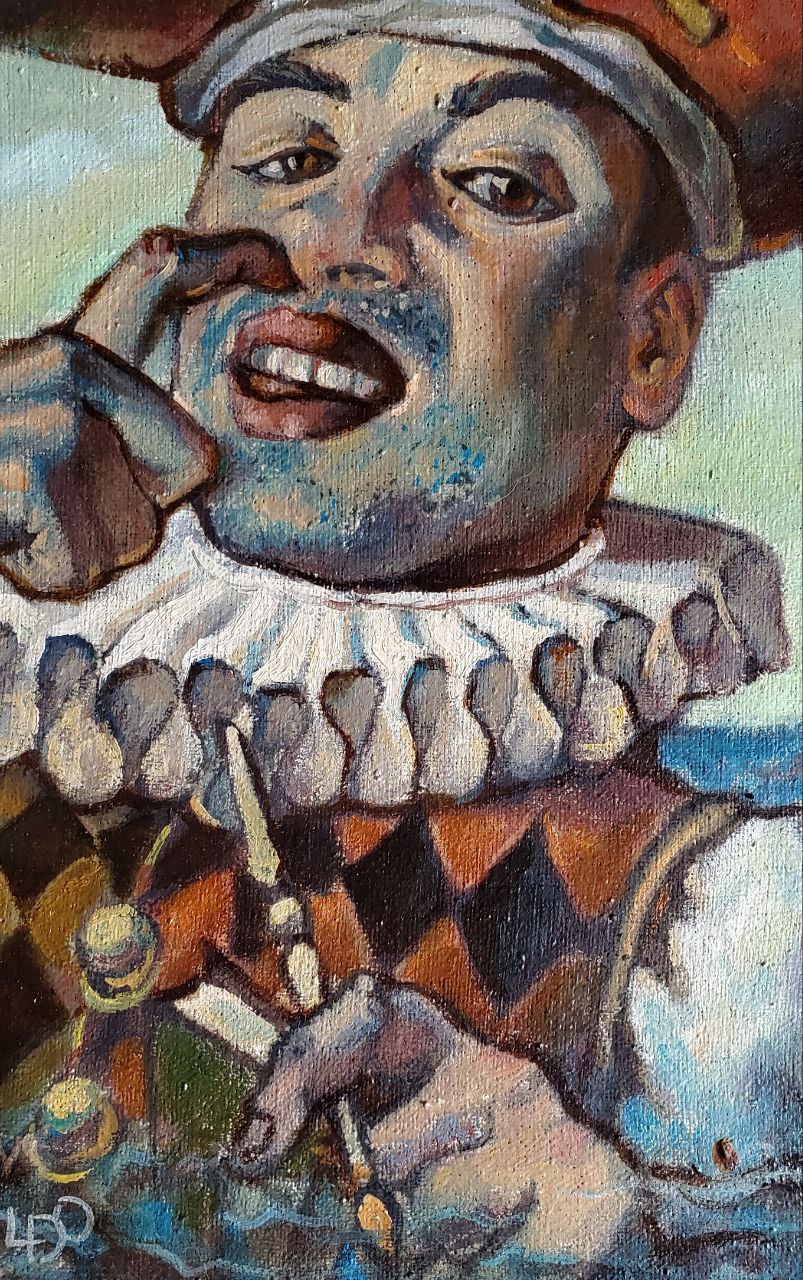Oil painting portrait of Jester by Litvinov Daniil Olegovich