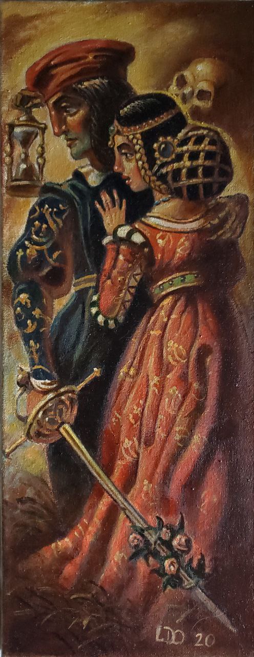Oil painting of Romeo and Juliet by Litvinov Daniil Olegovich