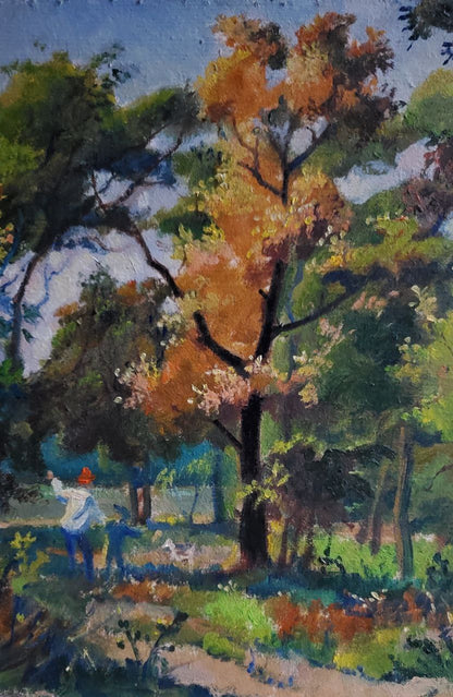 Oil painting Autumn in the park by Litvinov Daniil Olegovich