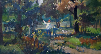 Oil painting Autumn in the park by Litvinov Daniil Olegovich