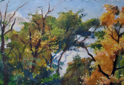 Oil painting Autumn in the park by Litvinov Daniil Olegovich