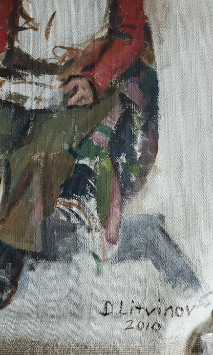 Oil painting Loneliness by Litvinov Daniil Olegovich, textured canvas signed by D