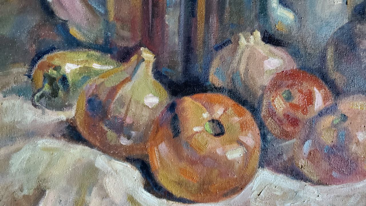 Oil painting of pomegranates by Litvinov Daniil Olegovich
