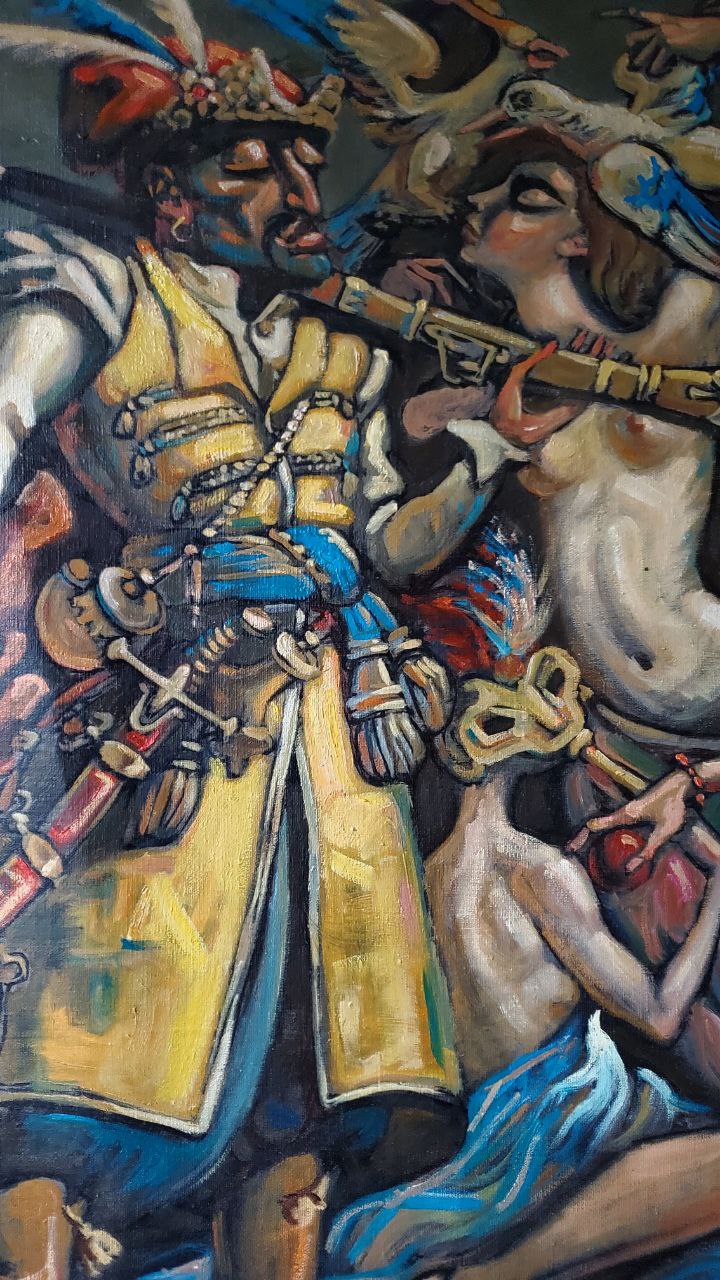Vibrant oil painting Cossacks dream by Litvinov Daniil Olegovich