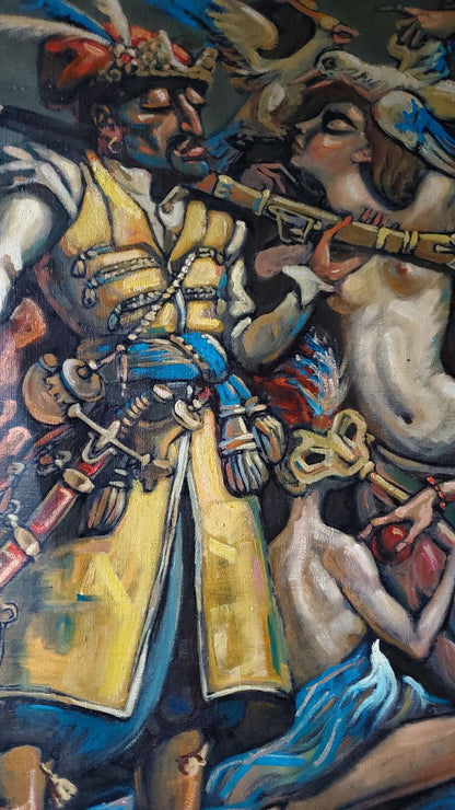 Vibrant oil painting Cossacks dream by Litvinov Daniil Olegovich