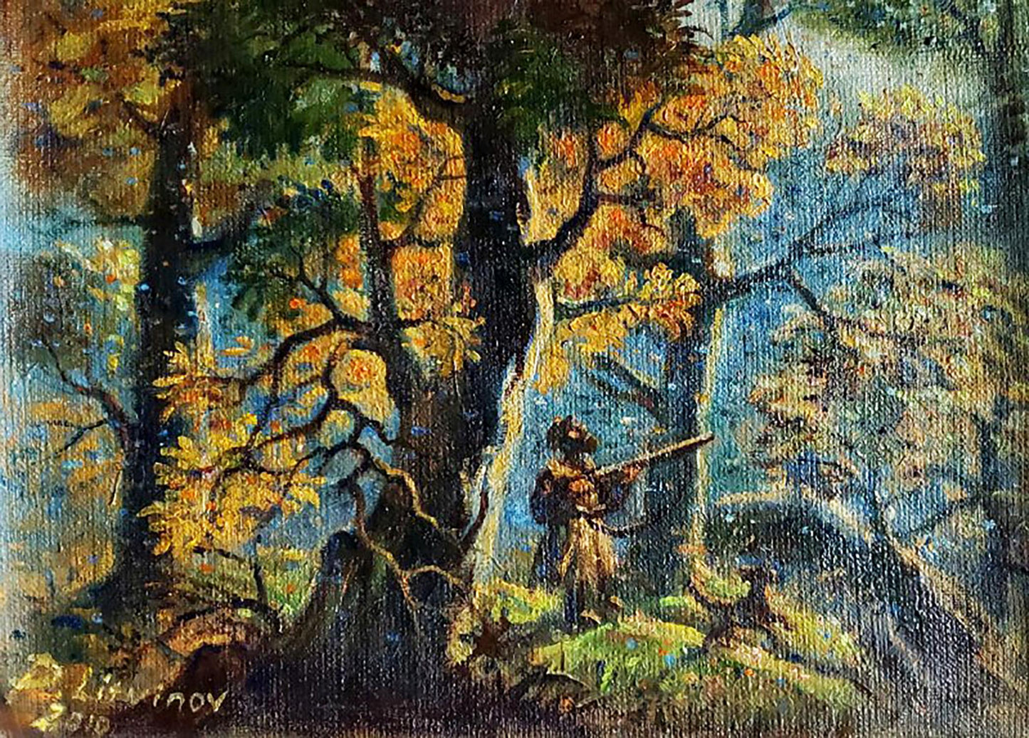 Oil painting Autumn hunting by Litvinov Daniil Olegovich