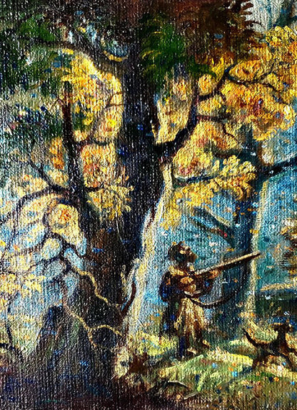 Oil painting Autumn hunting by Litvinov Daniil Olegovich