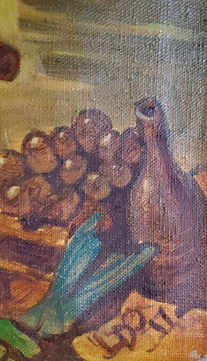 Oil painting Autumn in Venice by Litvinov Daniil Olegovich with purple grapes